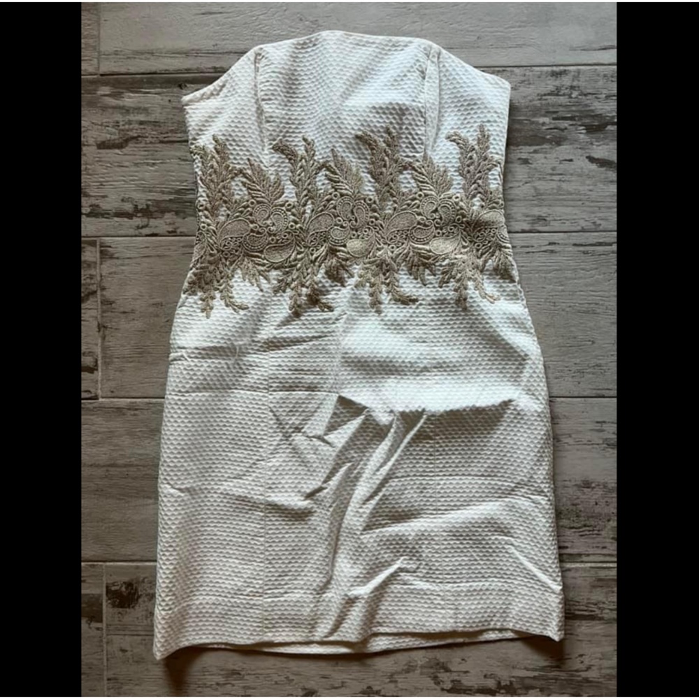 Lilly Pulitzer White Strapless Dress